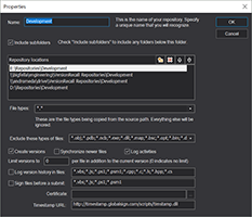 Easy option settings tailor each repository to its specific needs